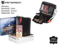 Portfel skórzany RFID PETERSON PTN 340 2-1-1
