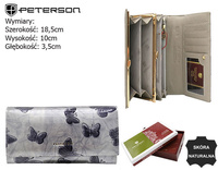 Portfel damski skórzany PTN 42122-BF Silver