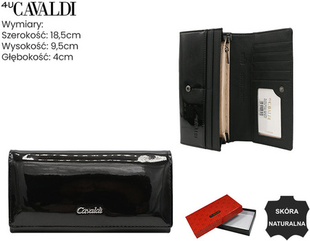 Portfel skóra + PU PX24-FO-JMP Black