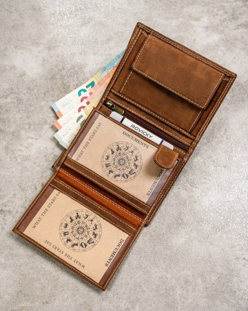 Natural nubuck leather wallet RFID ALWAYS WILD N4-CHM-SAGI