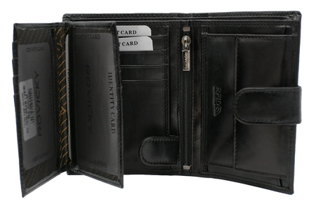 Men's Leather Wallet PC-101L-NBAR Black