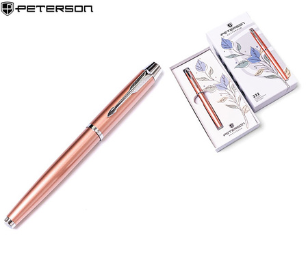 Długopis w pudełku Peterson PTN 222-GB Salmon-Silver