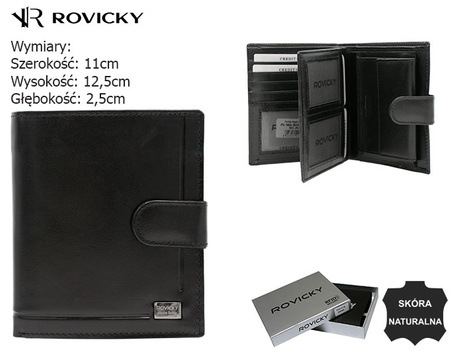Portfel męski skórzany PC-106L-NBAR Black