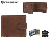 Portfel skórzany PTN N008L-PCA D.BROWN