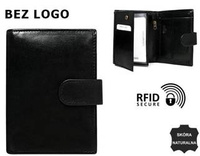 Leather wallet RFID NO LOGO BLM-04L-CFL-NL