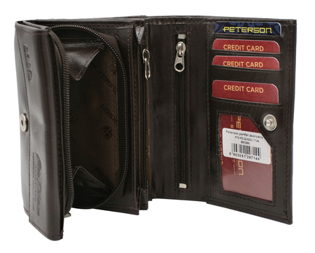 Portfel damski skórzany PTN RD-02-NGV Burgundy