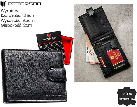 Portfel męski skórzany PTN N992L-SPDM Black