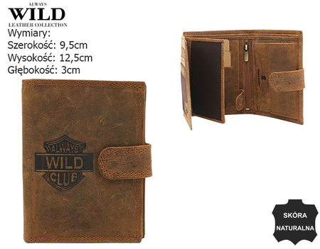 Portfel męski skórzany AW-N4L-GHD M.Brown