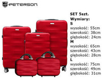Zestaw walizek PTN 5806-SET Red