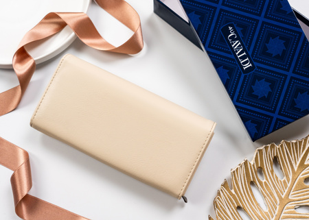 Women's PU Wallet GD20-DNM Beige