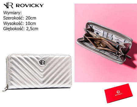 Portfel piórnik eko R-PRK-04-HRH Silver