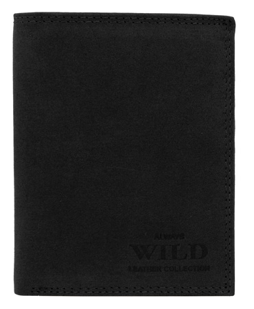 Leather wallet CZ-04-HLF Black