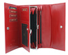 A spacious women's wallet made of leather with a horizontal orientation PTN D19-NGV Red