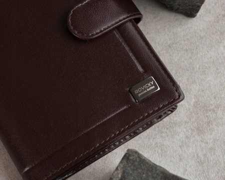 Portfel skórzany RFID ROVICKY PC-104L-BAR Brown