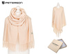 Large Women's Scarf with Fringes Peterson PTN SPV73 Cream