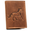 A men's wallet made of natural nubuck leather for horse enthusiasts Always Wild N4-CHM-HORSE