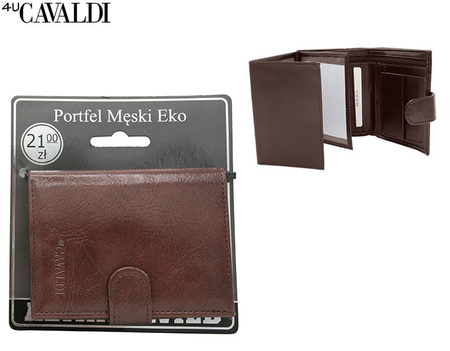 Portfel męski eko na blistrze F18-072W Brown