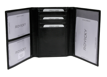 Skórzane etui na dokumenty RFID ROVICKY PAL50-RVT