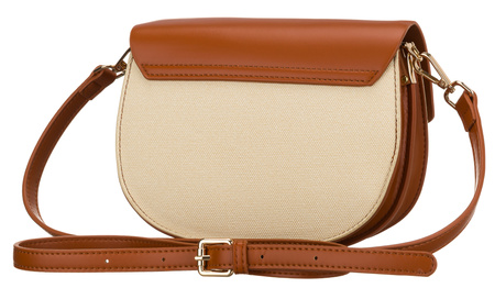 Torebka damska PTN PIWONIA Ecru-Brown