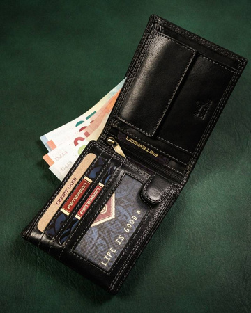 Portfel skórzany RFID PTN WL-0305-COM Black