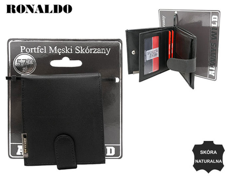 Portfel męski skórzany RM-01L-BDF-BL BLACK