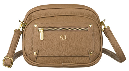 Set: handbag + pouch made from pebbled eco-leather PU R-KP-16-DN D.Beige