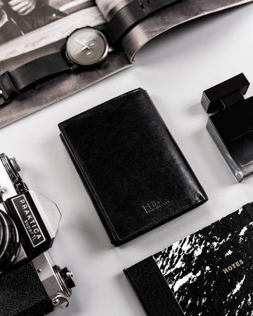 Men's leather wallet PTN N575-VT BLACK