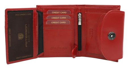 Portfel damski skórzany PTN 70614-9-NGV Red