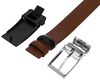 Gift Set: Reversible Men's Leather Belt + 2 Buckles PTN KL-B004 Peterson