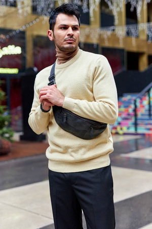 Nerka męska skórzana PETERSON PTN 2507-HP Navy