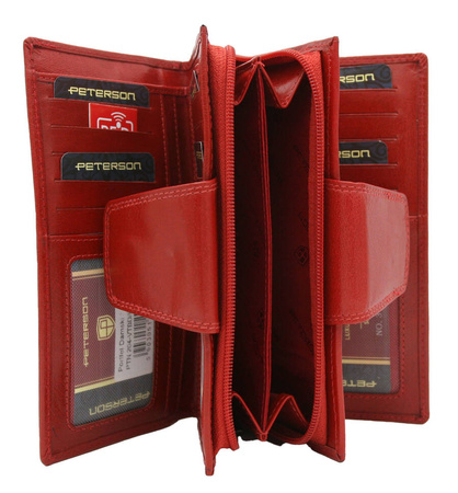 Portfel skórzany RFID PETERSON PTN 204-VTBD