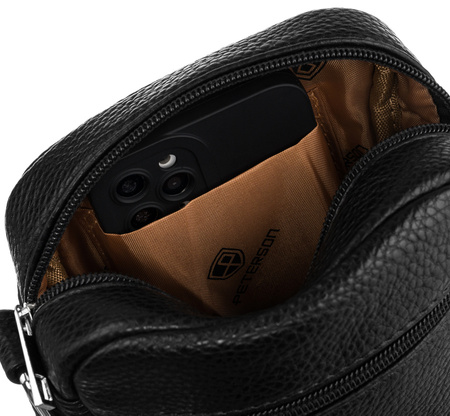 Men's PU bag PTN 504-MACRO Black