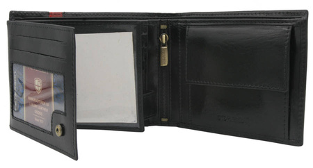 Men's leather wallet PTN N992-VTP BL-RED