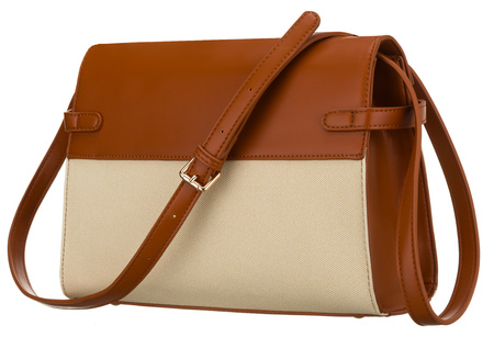 Torebka damska PTN KONWALIA Ecru-Brown