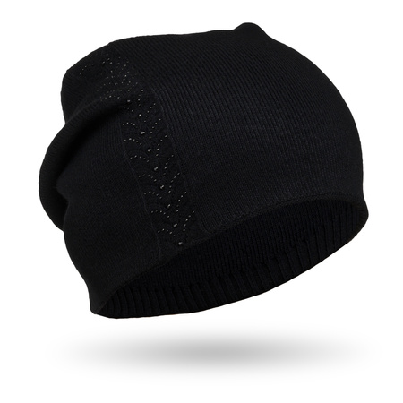 Women's Hat Decorated with Crystals PETERSON PTN HAT-03 Black