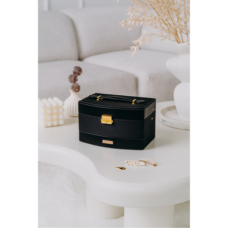 Black Eco-Leather Jewelry Box Peterson PTN SZK-02