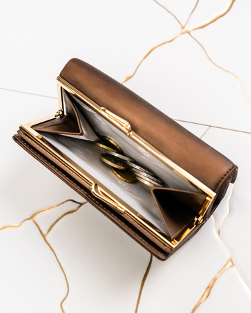 Portfel damski skóra naturalna+PU PTN PS108-HNL Brown