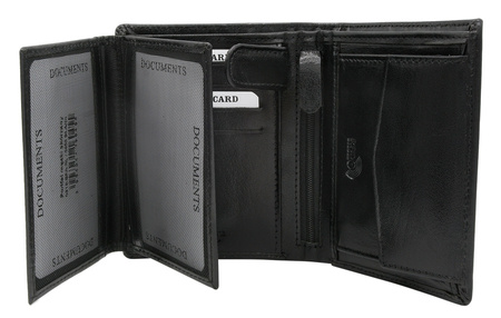 Portfel męski skórzany N318-BFA-NL BLACK