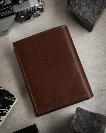 Portfel skórzany RFID Rovicky PC-105-BAR Brown