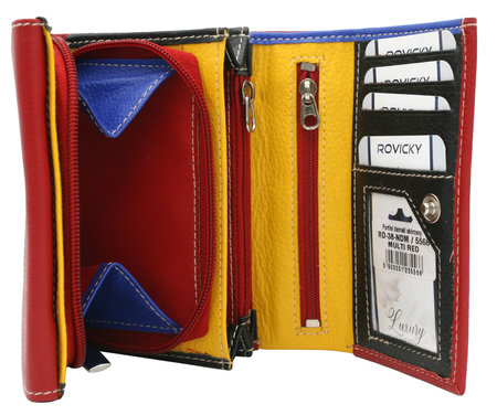 Portfel damski skórzany RD-38-NDM Multi Red