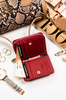Women's wallet made of patent leather PTN PH33-1-SH Red