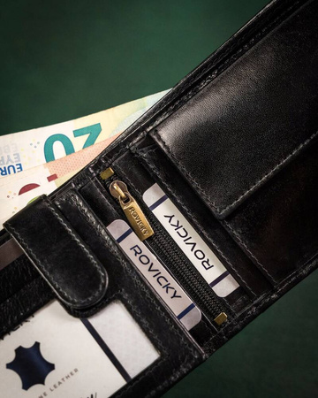 Portfel skórzany RFID ROVICKY 22320-VT-RVT Black