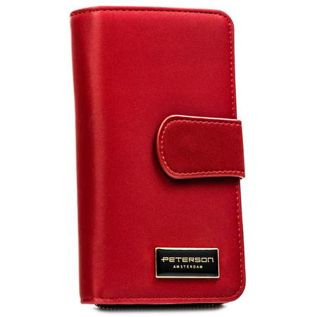 Portfel damski skóra naturalna+PU PTN PS116-HNL Red