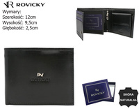 Portfel skórzany RFID ROVICKY RV-70616-BCA