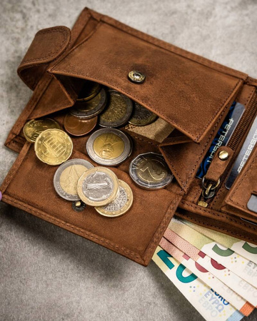 Zestaw prezentowy: skórzany portfel i brelok PETERSON PTN SET-M-N992L-CHM