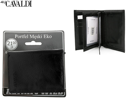 Portfel męski eko na blistrze F18-054-BL Black