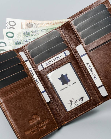 Portfel skórzany RFID LORENTI 55020-MSN