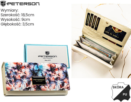 Portfel skóra + PU PTN PX22-PF2 Blue