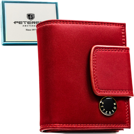 Portfel damski skóra naturalna+PU PTN PS329-HNL Red