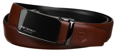 Pasek automat skórzany PTN A010 Brown